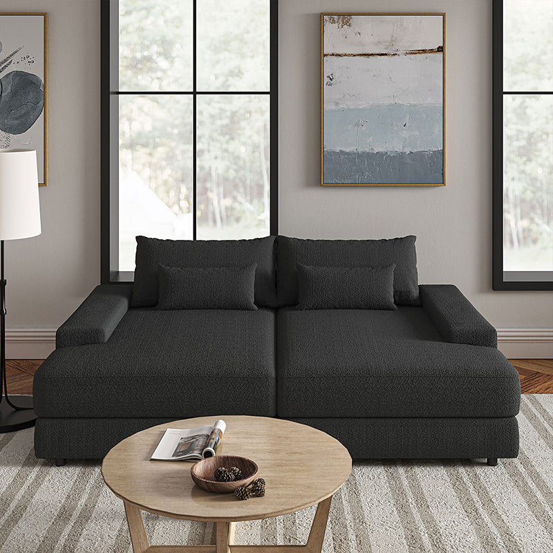 Eduard 57" Deep Modern Sofa: Dive into Contemporary Comfort