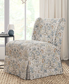 Ellmar Slipper Chair with Washable Slipcover and Solid Wood Legs