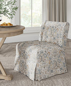 Ellmar Slipper Chair with Washable Slipcover and Solid Wood Legs