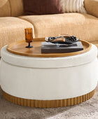 Eon Round Storage Ottoman with Reversible Tray