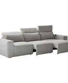 Moussea Modern Chenille Power Reclining Sofa with Sofa Bed Functionality