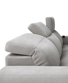 Moussea Modern Chenille Power Reclining Sofa with Sofa Bed Functionality