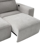 Moussea Modern Chenille Power Reclining Sofa with Sofa Bed Functionality