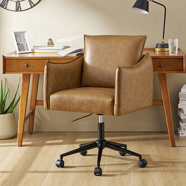 Fabius Mid-Century Modern Height-Adjustable Swivel Office Chair