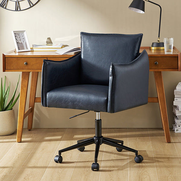 Fabius Mid-Century Modern Height-Adjustable Swivel Office Chair