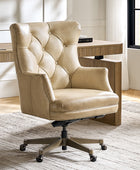 Adrian Hand-Rubbed Oil-Wax Leather Wingback Office Chair