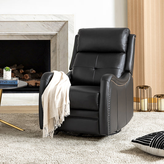 Genuine Leather Swivel Rocker Recliner