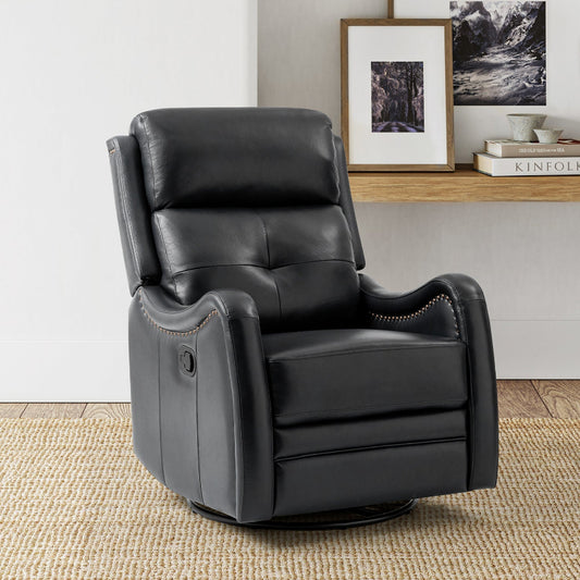 Genuine Leather Swivel Rocker Recliner