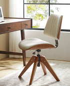 Griselda Adjustable Office Chair with Stable Wooden Structure & Ergonomic Backrest