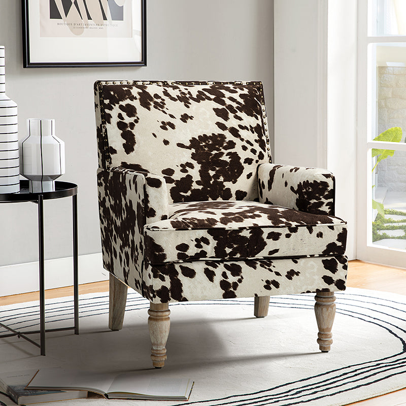 Cow print club discount chair