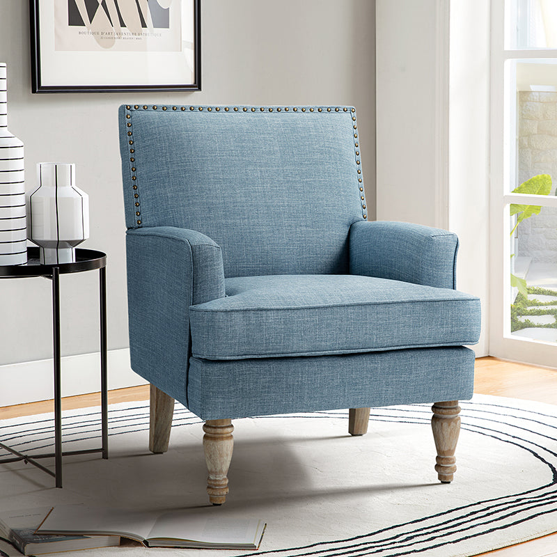 Shop Augustus Upholstered Armchair with Nail Head Trim Hulala Home