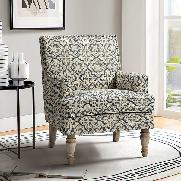 Augustus Upholstered Armchair with Nail-Head Trim