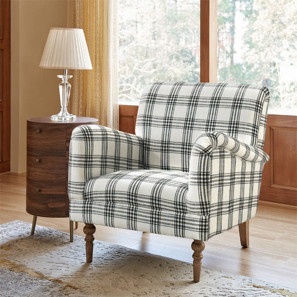 Sadie Upholstered Armchair with End Table,2-Piece Living Room Sets