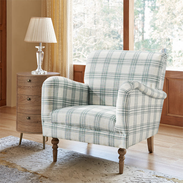 Sadie Upholstered Armchair with End Table,2-Piece Living Room Sets