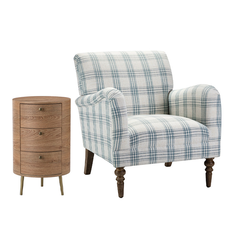 Sadie Upholstered Armchair with End Table,2-Piece Living Room Sets