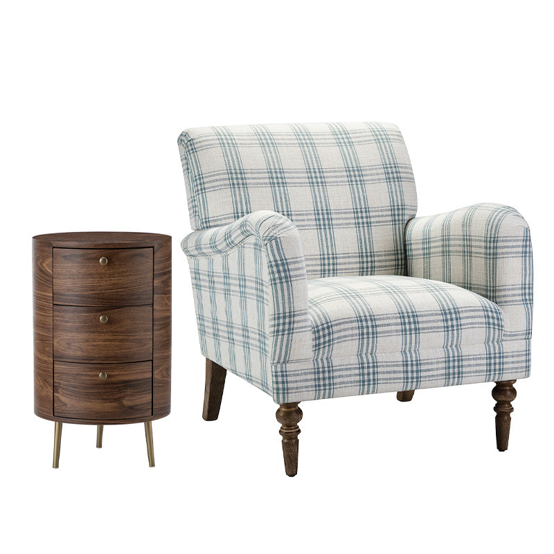 Sadie Upholstered Armchair with End Table,2-Piece Living Room Sets