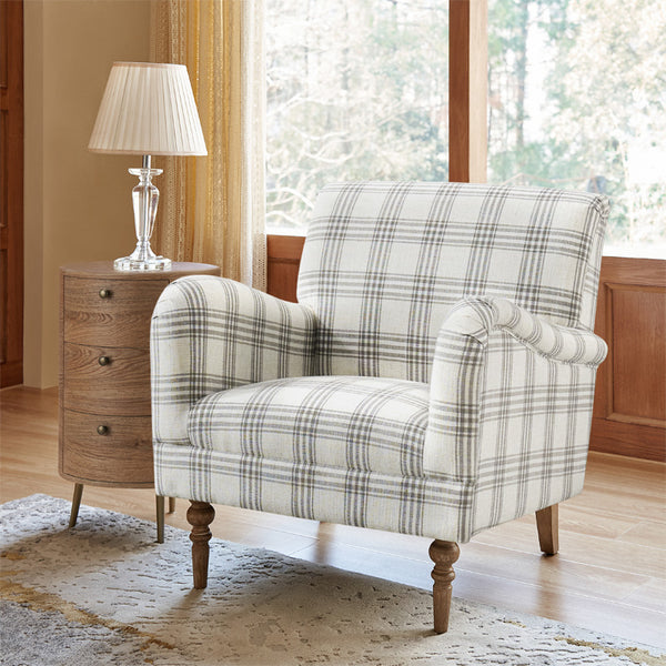 Sadie Upholstered Armchair with End Table,2-Piece Living Room Sets