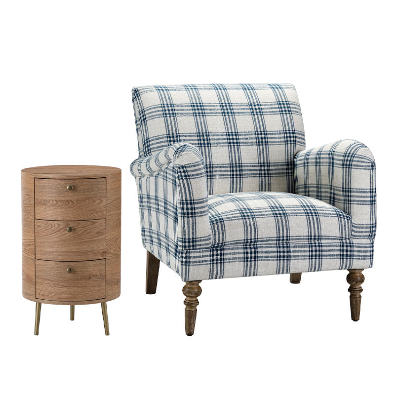 Sadie Upholstered Armchair with End Table,2-Piece Living Room Sets