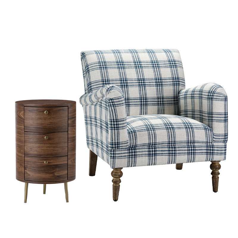 Sadie Upholstered Armchair with End Table,2-Piece Living Room Sets