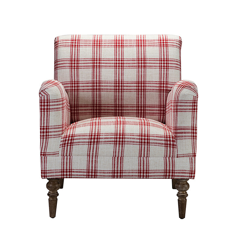 Red discount plaid chair