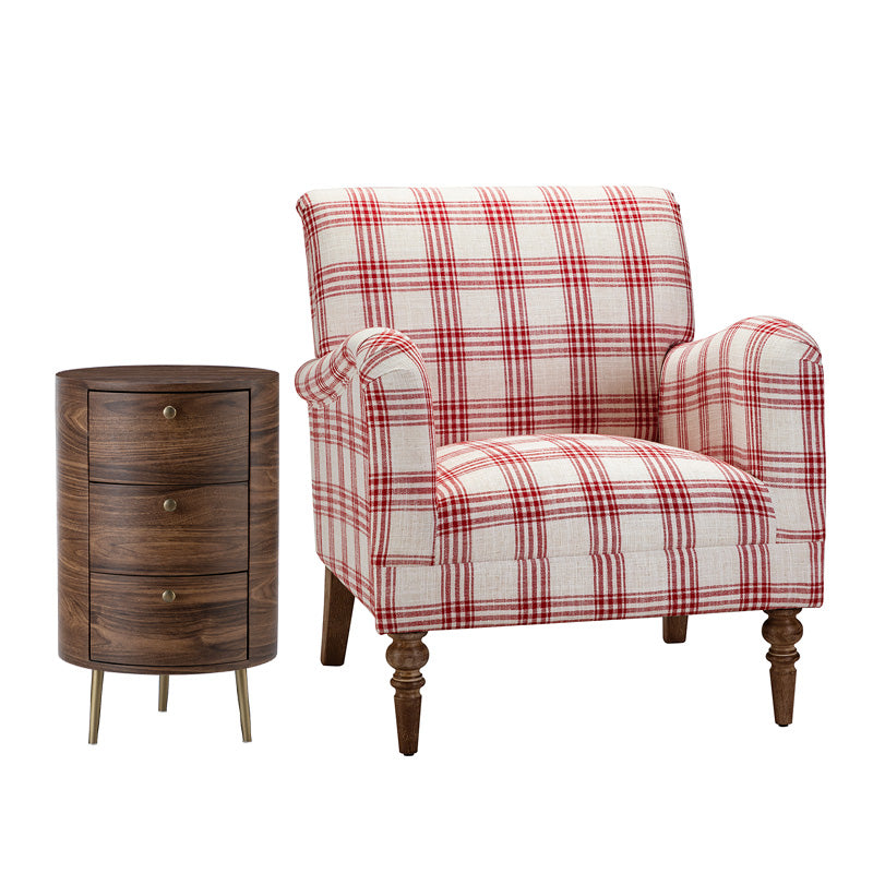 Sadie Upholstered Armchair with End Table,2-Piece Living Room Sets