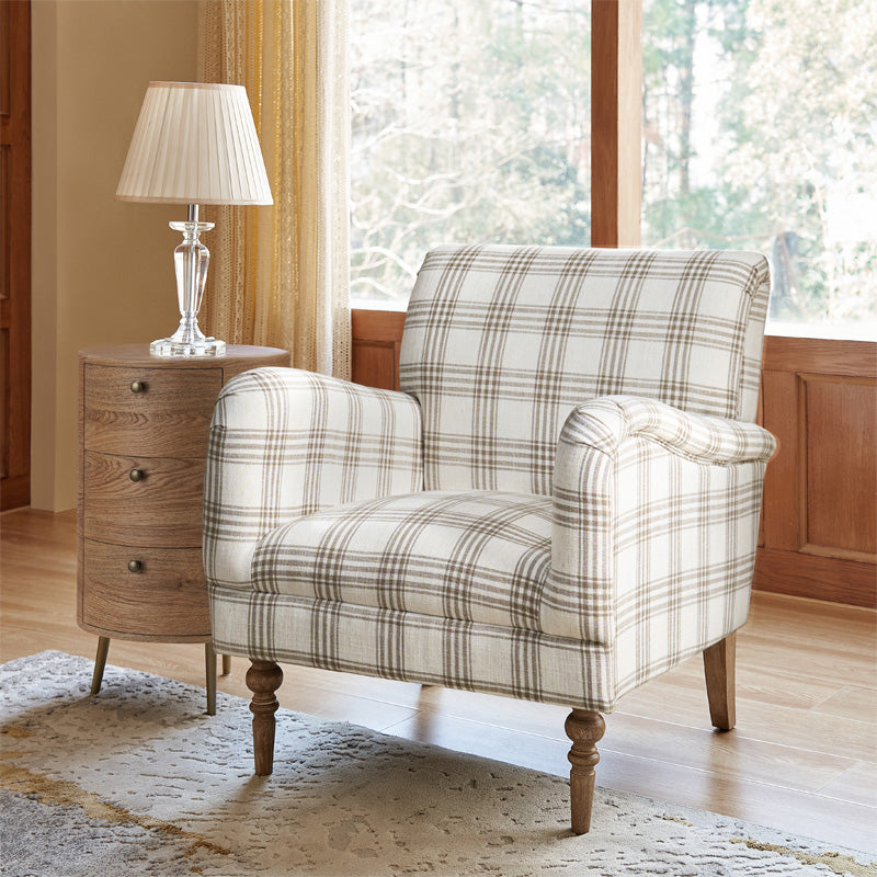 Sadie Upholstered Armchair with End Table,2-Piece Living Room Sets