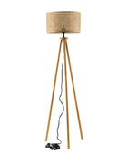 Easyshift™ Tripod Floor Lamp with Rattan Shade