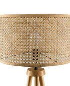 Easyshift™ Tripod Floor Lamp with Rattan Shade