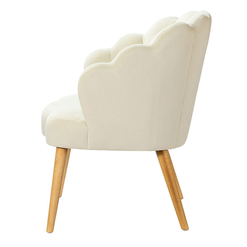 White best sale scalloped chair