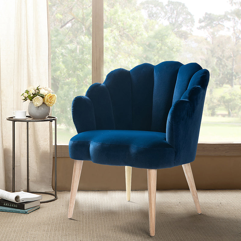 Navy blue best sale scallop chair