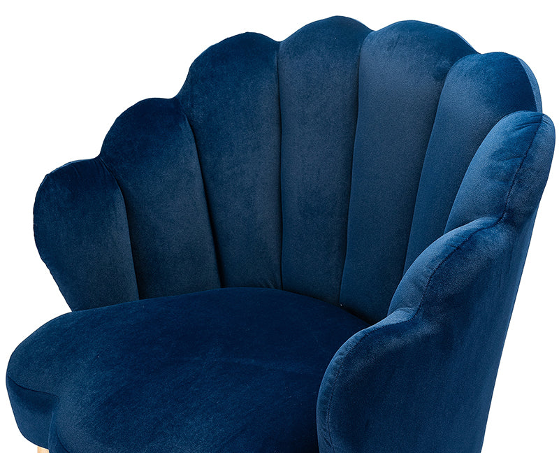 Ariel Scalloped Velvet Armchair Hulala Home