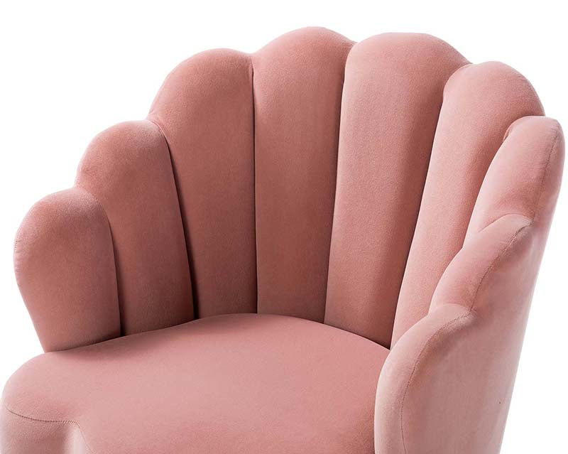 Ariel Scalloped Velvet Armchair