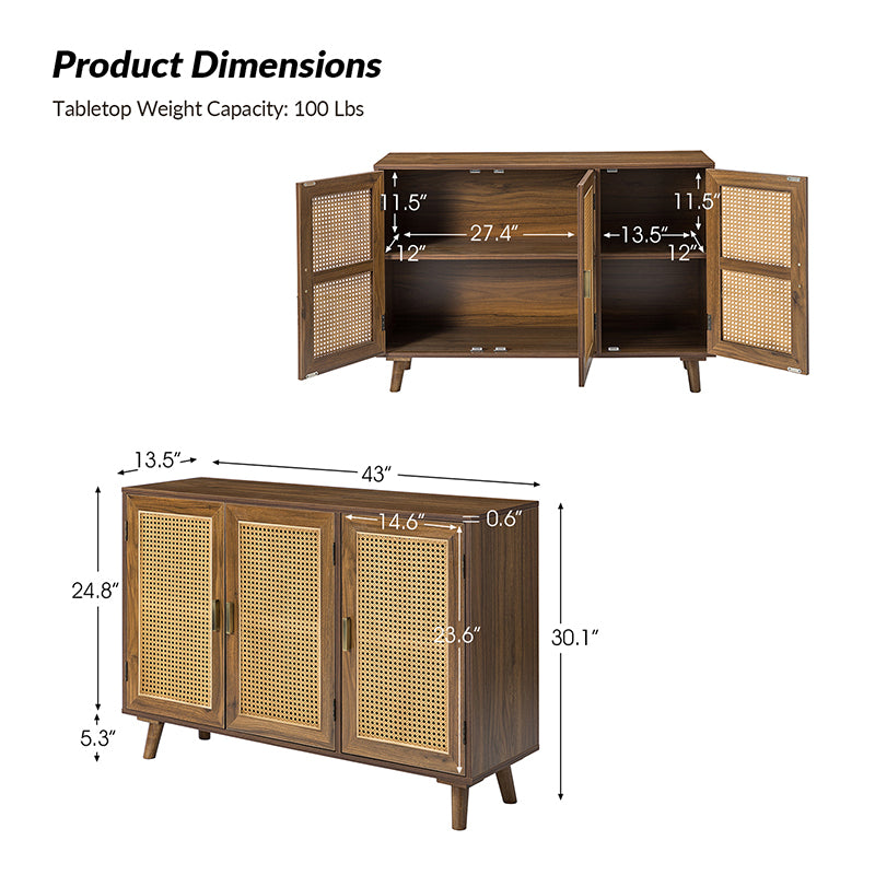 Dario 3-Door Accent Cabinet