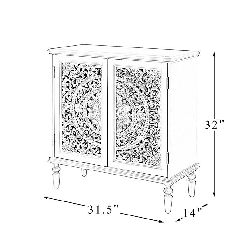 Emathides 32&quot; Tall 2-Door Accent Cabinet - Hulala Home