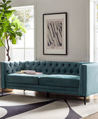 HSFYJH0123-BLUE-A_B_2HSFYJH0123-GREY_Capsa 84 inch vegan leather tufted sofa in BLUEcolor