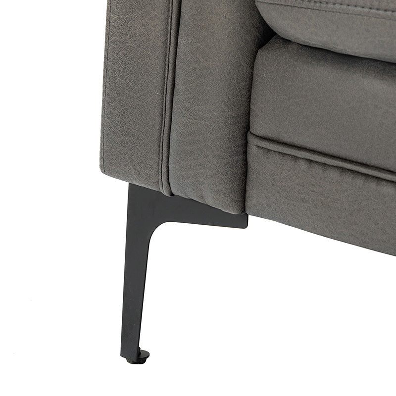 HSFYJH0123-GREY_Capsa 84 inch vegan leather tufted sofa in GREY color