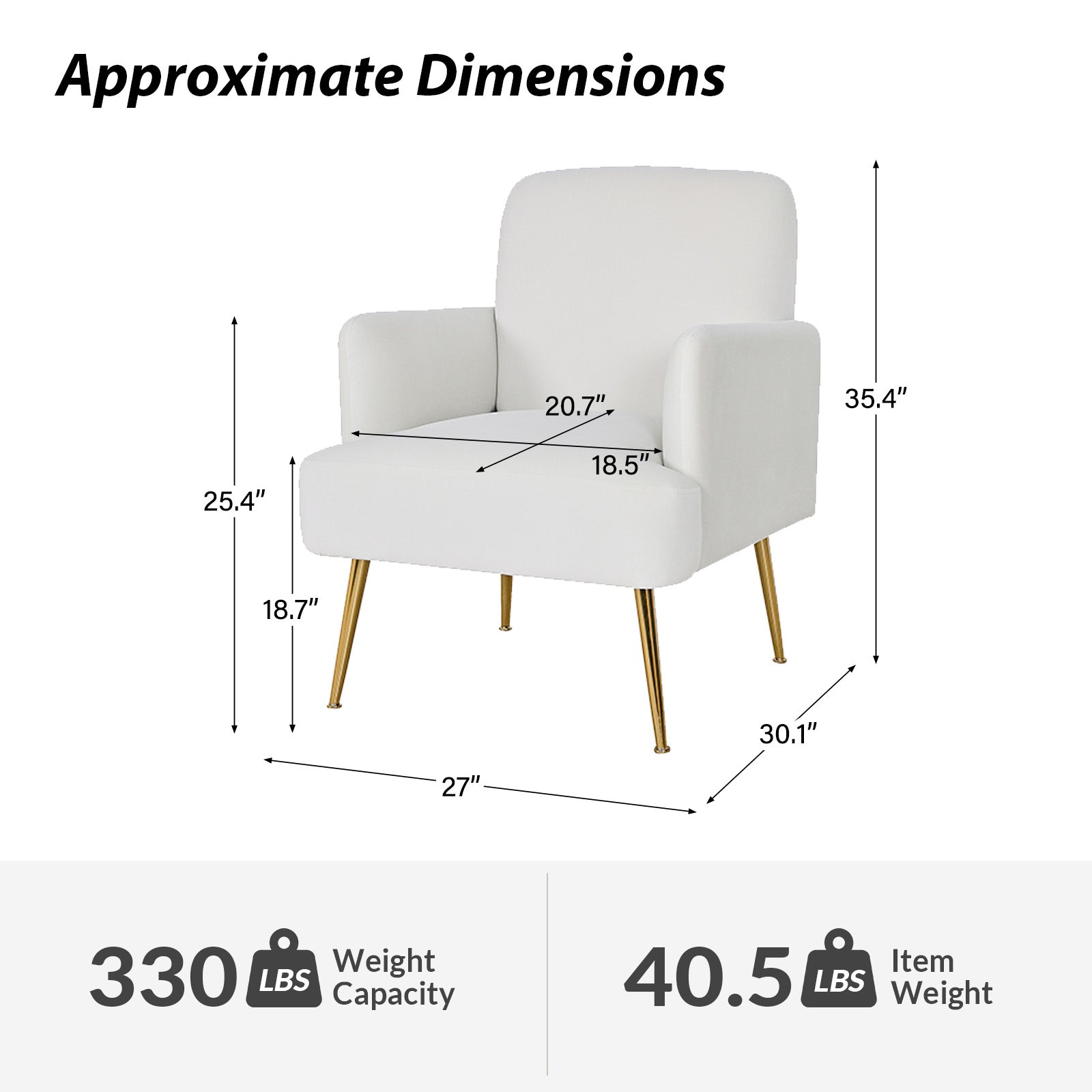 Palencia Armchair with Metal Leg