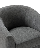 Pablo Modern Swivel Barrel Chair with Upholstered Fabric & Metal Base