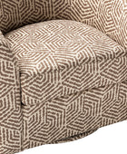 Pablo Modern Swivel Barrel Chair with Upholstered Fabric & Metal Base