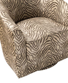 Pablo Modern Swivel Barrel Chair with Upholstered Fabric & Metal Base