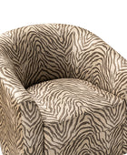 Pablo Modern Swivel Barrel Chair with Upholstered Fabric & Metal Base