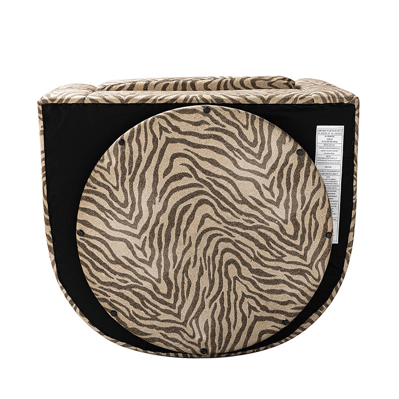 Pablo Modern Swivel Barrel Chair with Upholstered Fabric & Metal Base