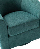 Pablo Modern Swivel Barrel Chair with Upholstered Fabric & Metal Base
