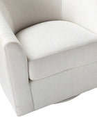 Pablo Modern Swivel Barrel Chair with Upholstered Fabric & Metal Base