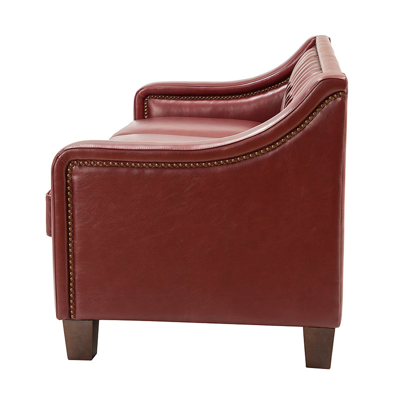 Luziano 82.28" Wide Genuine Leather Sofa