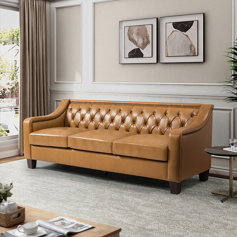 Genuine leather hotsell sofa bed