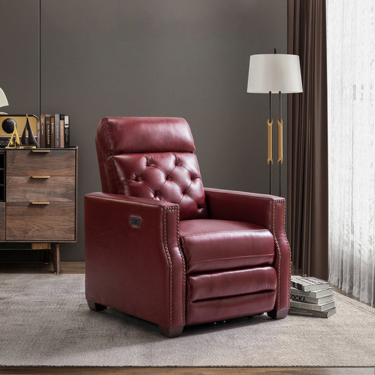 Carlota 31.5" Wide Genuine Leather Power Recliner