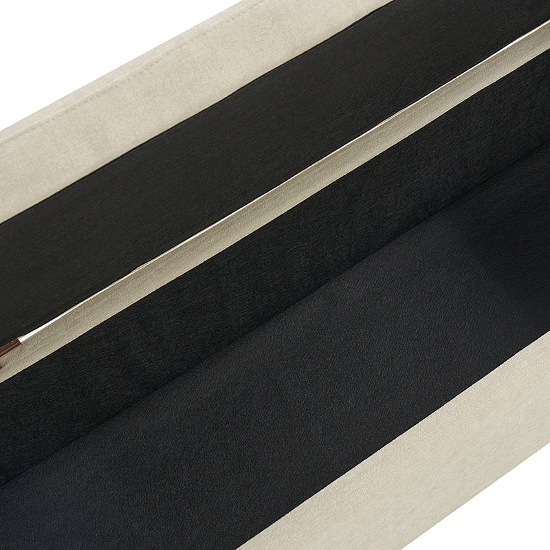 Benito 59.4" Wide End of Bed Storage Couch Bench with Two Throw Pillows