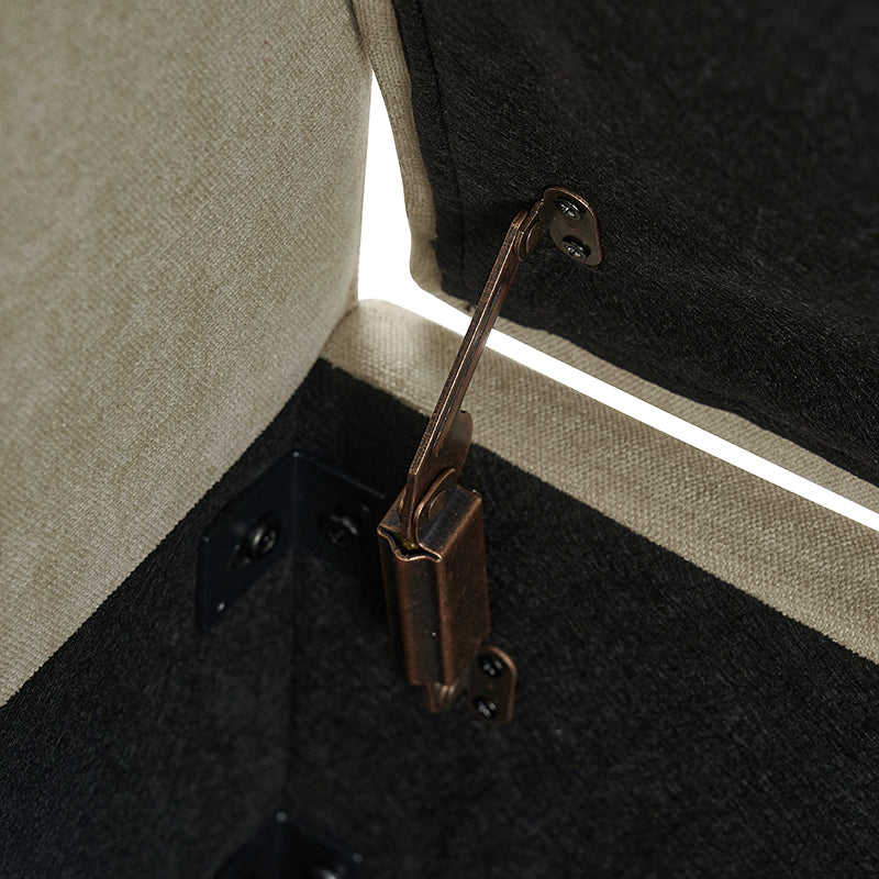 Benito 59.4" Wide End of Bed Storage Couch Bench with Two Throw Pillows