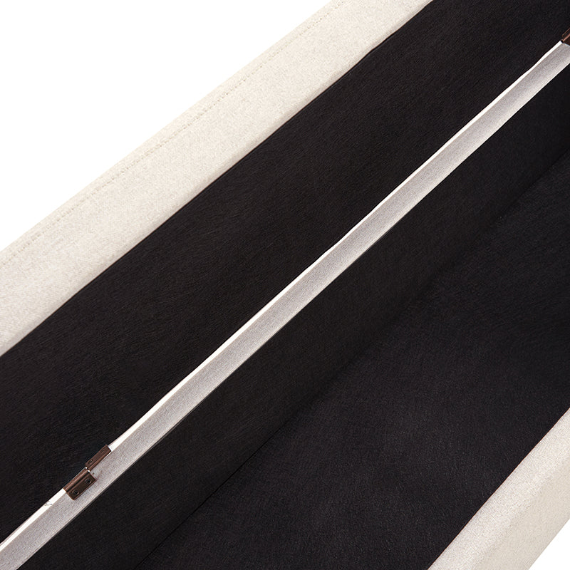 Benito 59.4" Wide End of Bed Storage Couch Bench with Two Throw Pillows